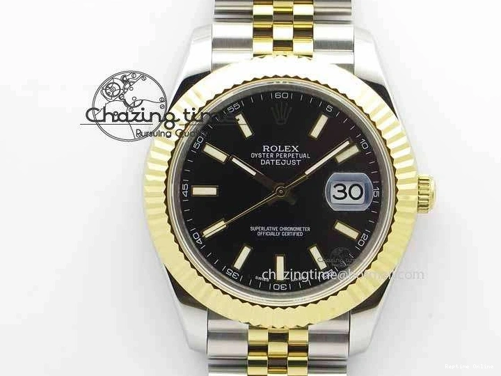 0416 DateJust II 41mm SS YG BP Maker Best Edition Black Dial On Jubilee Bracelet A Lightweight 3670